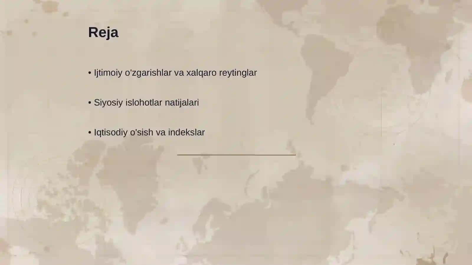 O‘zbekiston ijtimoiy-siyosiy, iqtisodiy va madaniy hayotidagi o'zgarishlar 2