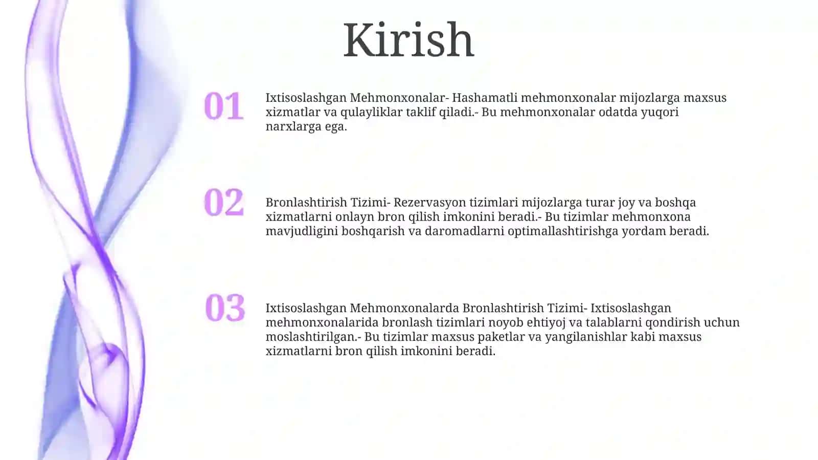 Ixtisoslashgan Mehmonxonalarda Bronlashtirish Tizimi 2