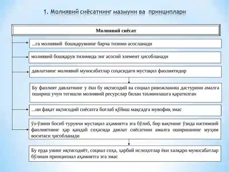 Ҳозирги босқичдаги молия сиёсати ва унинг ўзига хос хусусиятлари 2
