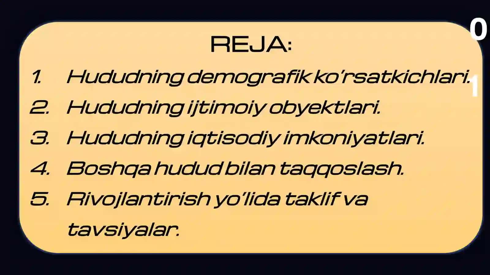 Hududning iqtisodiy va ijtimoiy rivojlanishi “Toshkent” 2