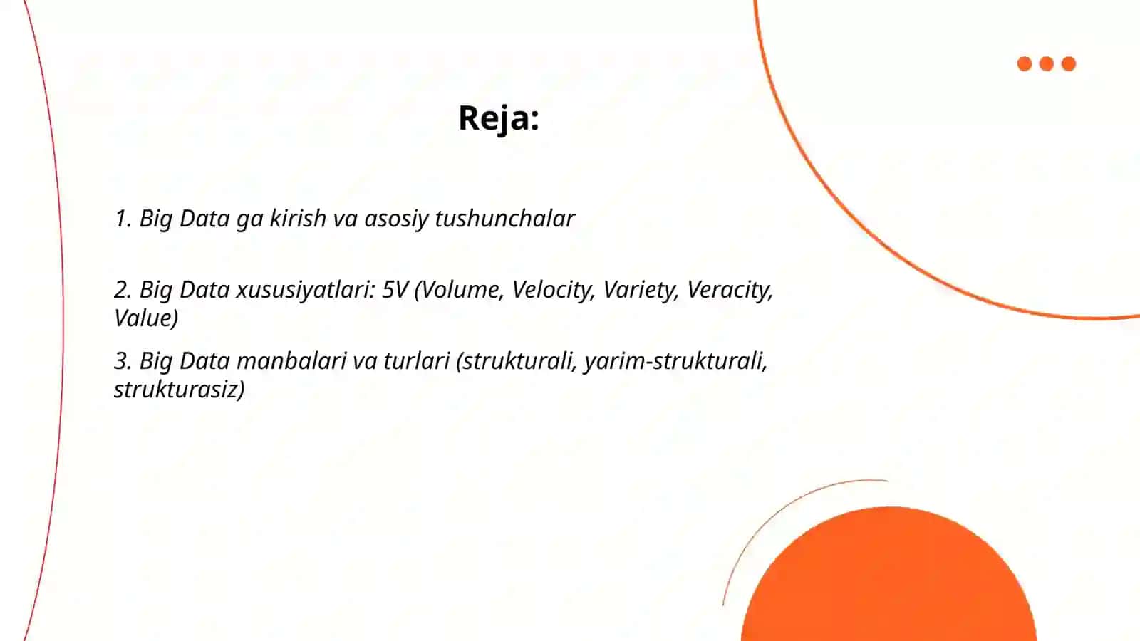 Big Data texnologiyalariga kirish 2