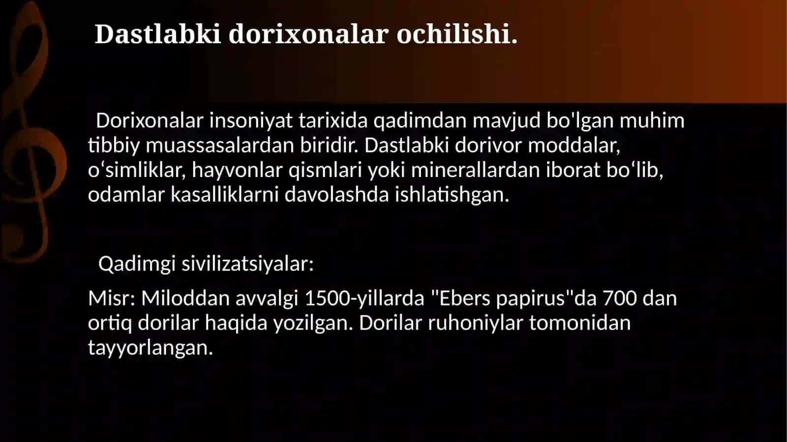 INSONIYAT TARIXIDAGI DORIXONALAR KASALXONALAR VA TIBBIYOT MAKTABLARINING OCHILISHI 2