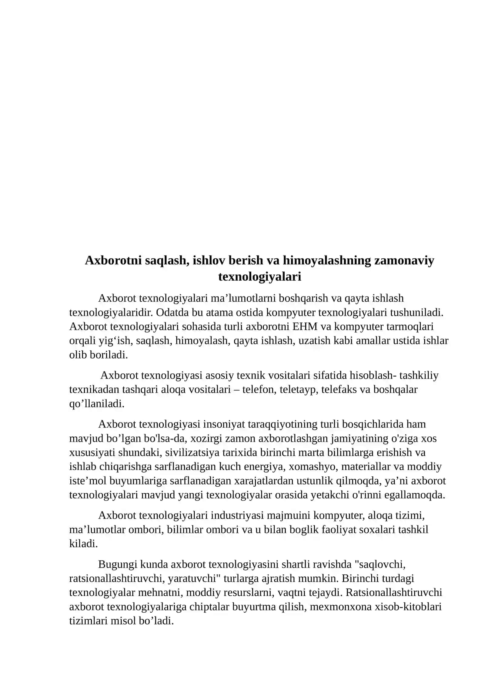 Axborotlarni himoyalashning texnik va dasturiy vositalari 2
