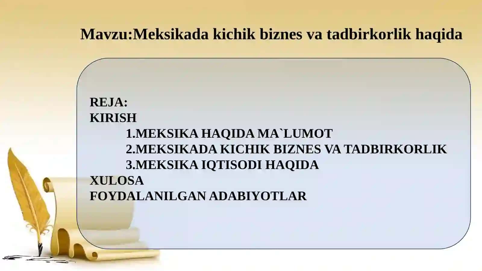 Meksikadakichikbiznesvatadbirkorlikhaqida 2