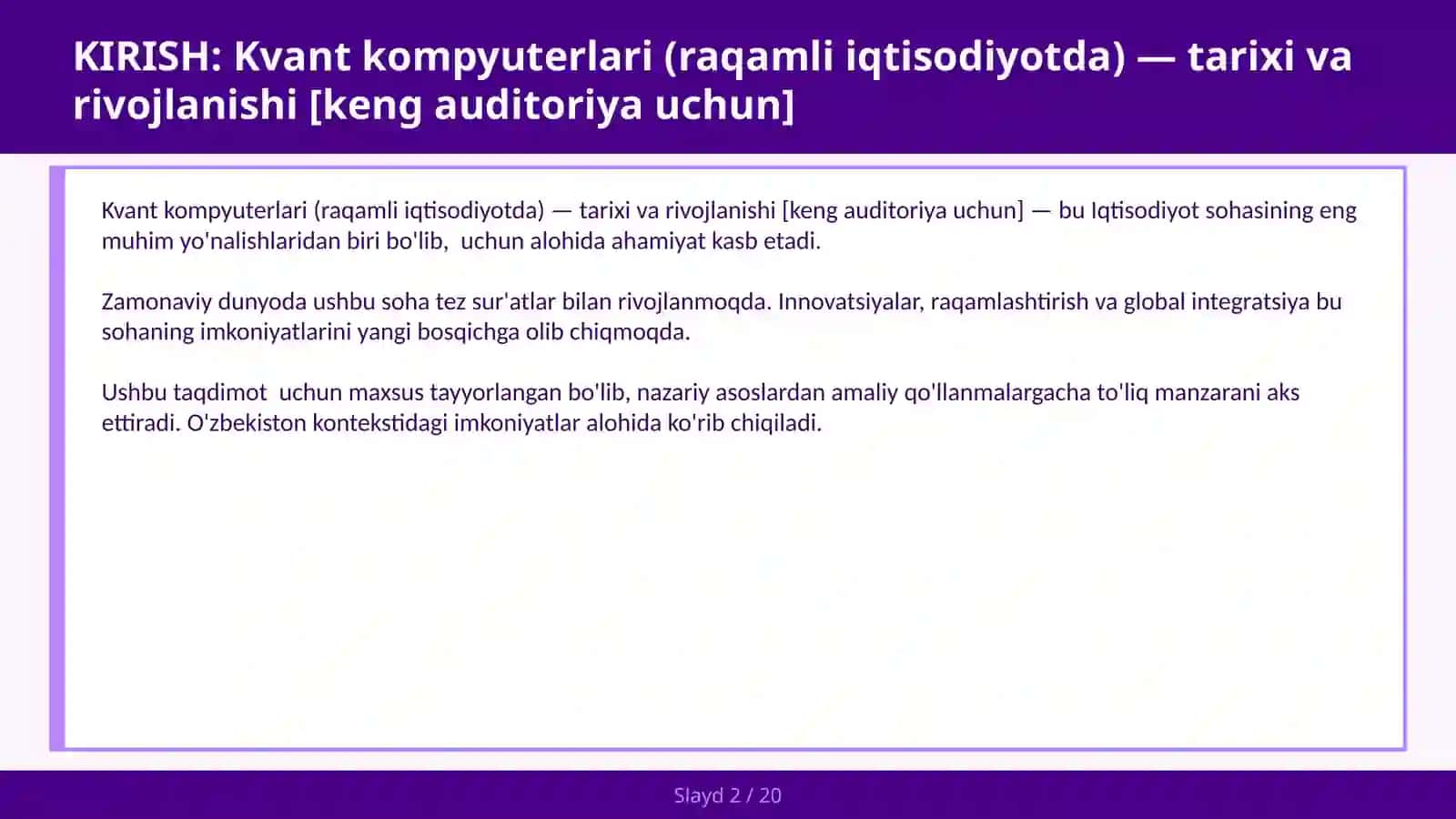 Kvant kompyuterlari (raqamli iqtisodiyotda) — tarixi va rivojlanishi [keng auditoriya uchun] 2