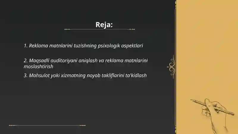 Reklama matnlarni yaratish 2