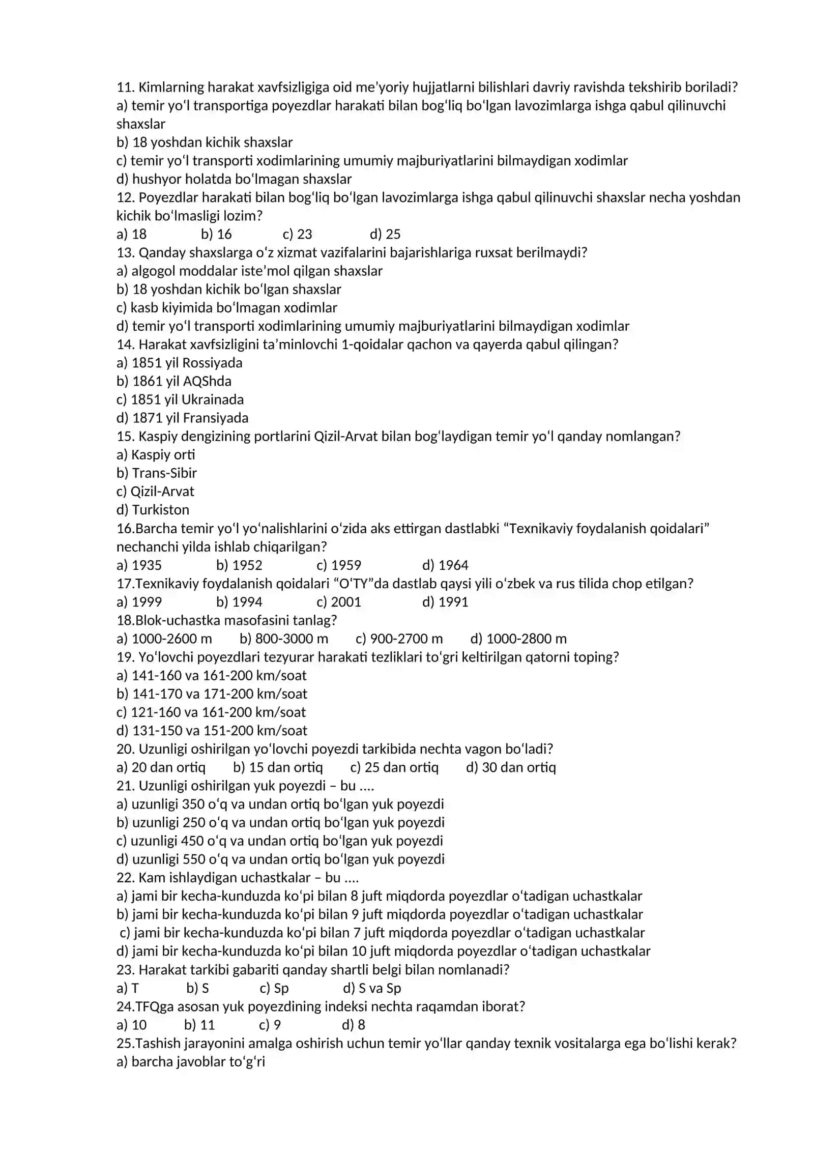 Oliy Majlis tomonidan qabul qilingan qonun test savollari 2