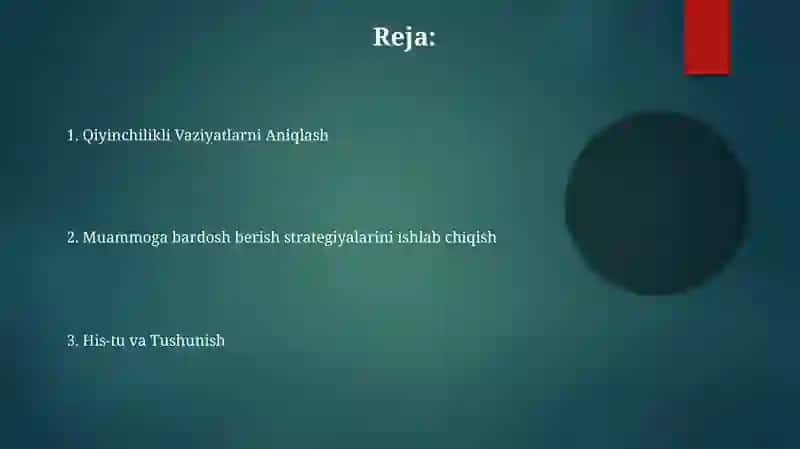 8-sinf Tarbiyadarsligidan Qiyinvaziyatlardahissiyotlarniboshqarish 2