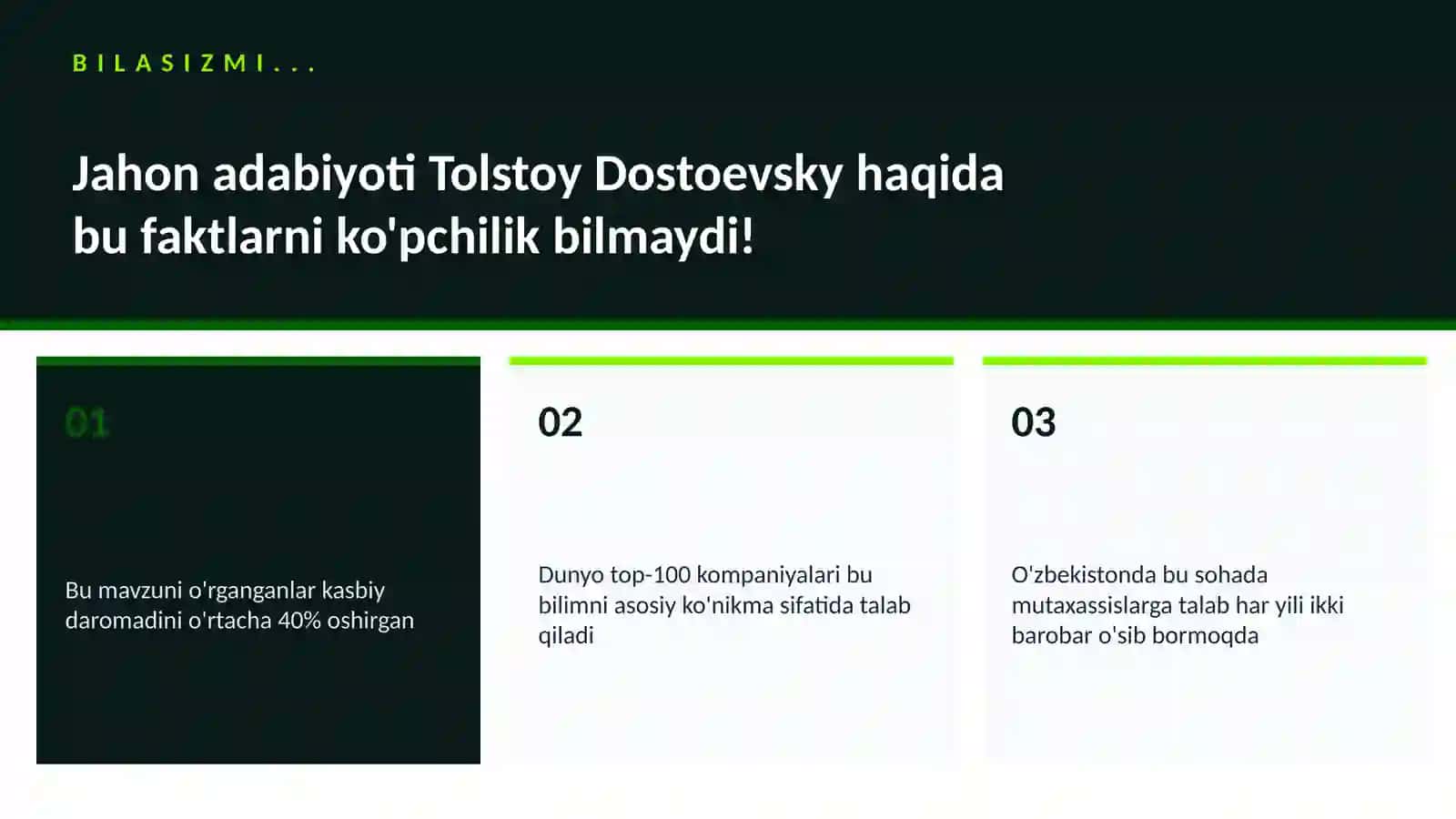 Jahon adabiyoti Tolstoy Dostoevsky 2