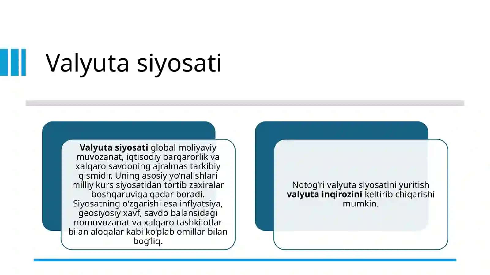 Valyuta siyosati va inqirozlari 2