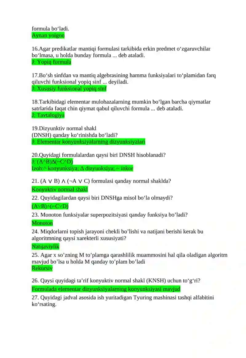 Algebra yakuniy 2