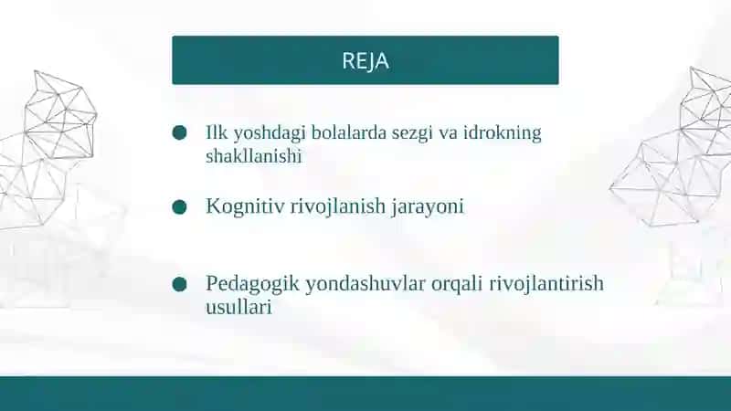 Ilk yoshdagi bolalarda senzor, perseptiv hamda kognitiv rivojlanish 2