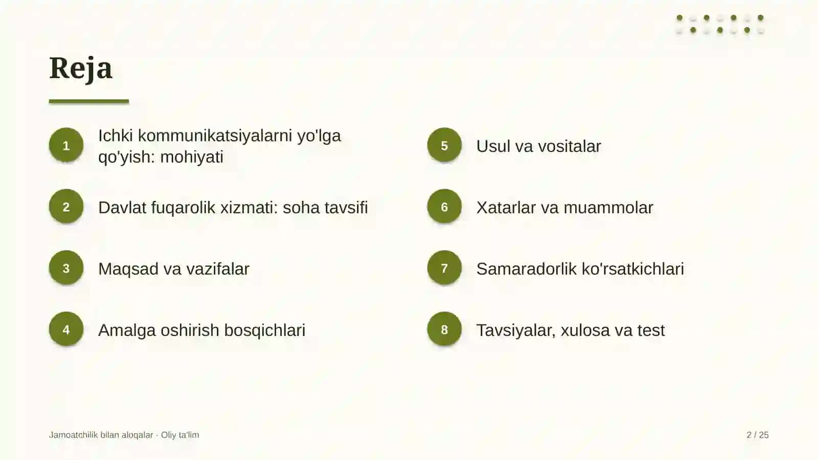 Davlat Fuqarolik Xizmatida Ichki Kommunikatsiyalarni Yo'lga Qo'yish 2