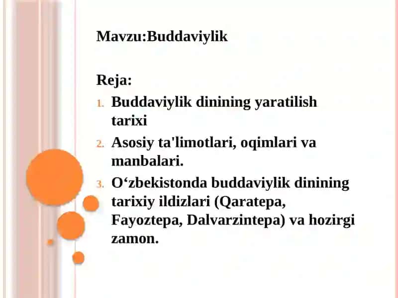 Buddaviylikdinining yaratilish tarixi 2