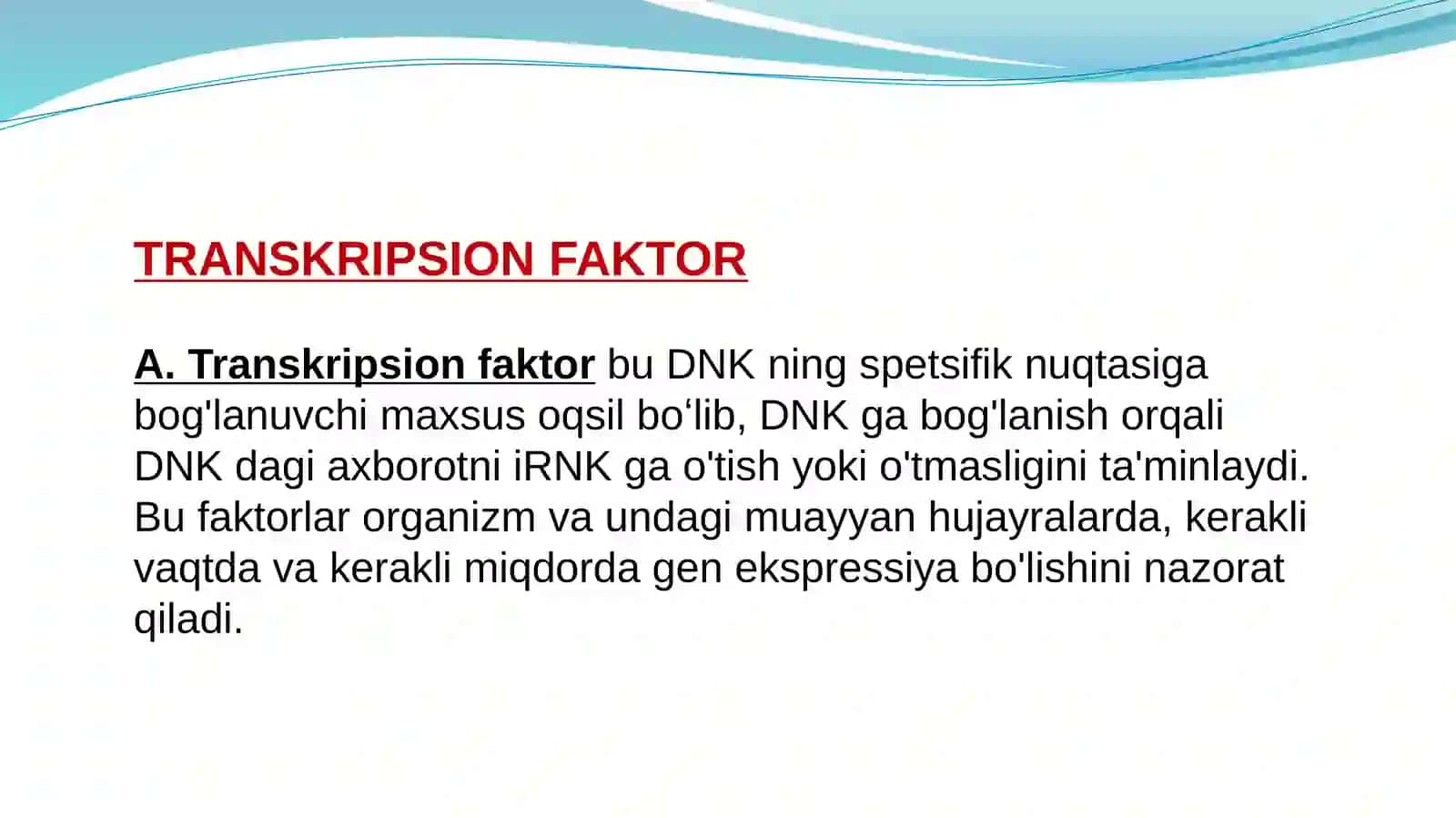 Transkripsion faktorlar 2