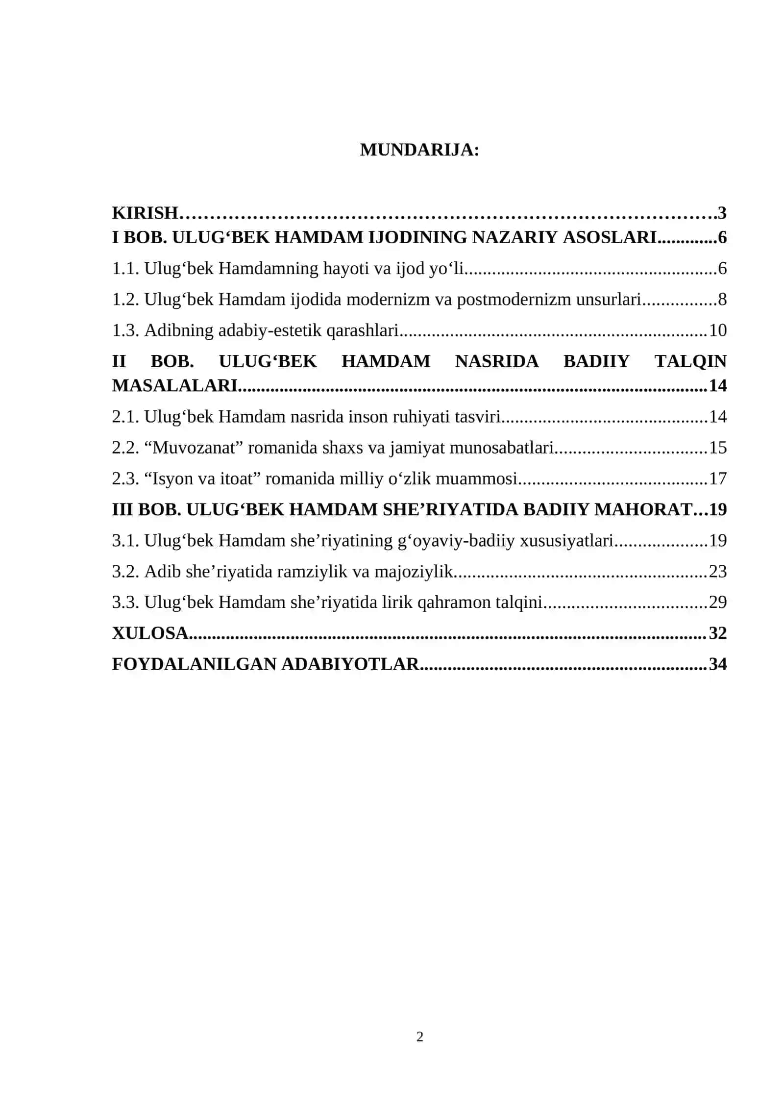 ULUG‘BEK HAMDAM ASARLARI TAHLILI 2