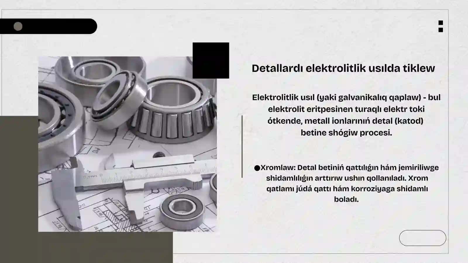 Elektrolitlik usıl tiklew 2