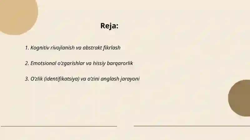 Oʻsimirlik davrida psixik rivojlanish xususiyatlari 2