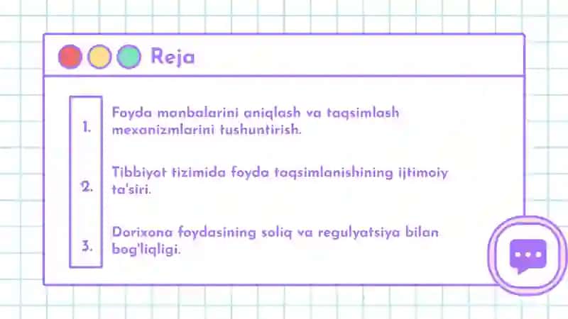 Dorixona iqtisodiyotida foydaning taqsimlanishi 2