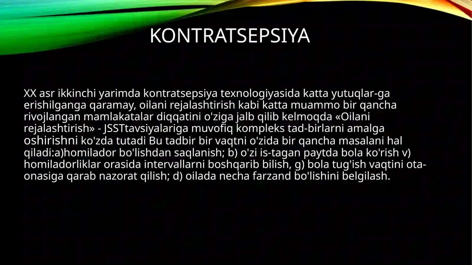 Kontratsepsiya usullari 2
