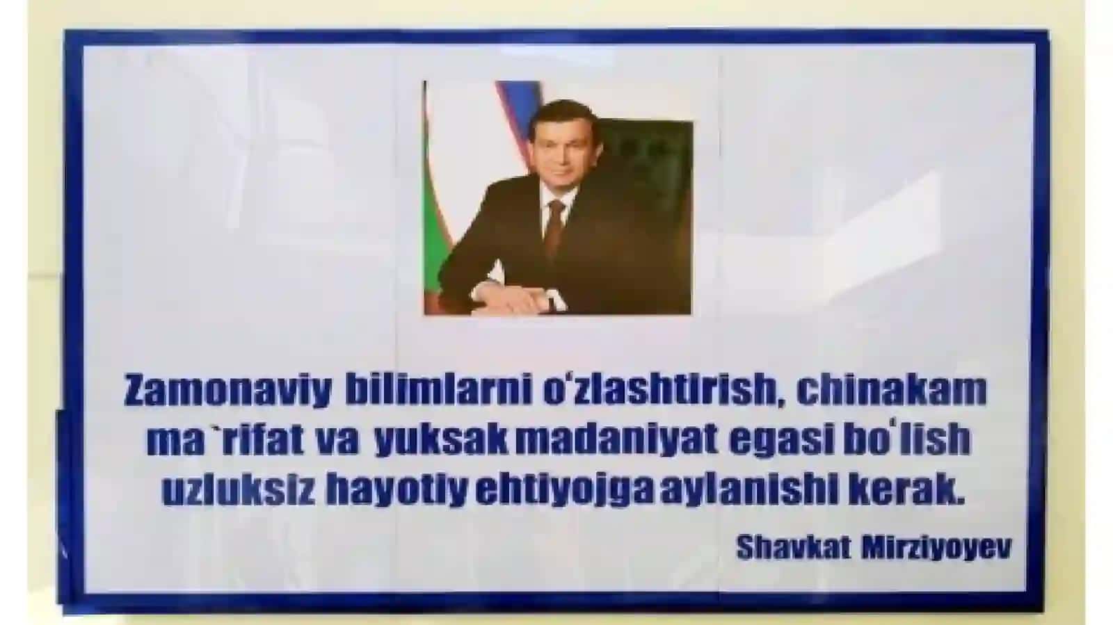 O'zbekiston Respublikasi Prezidenti Sh.Mirziyoyev yangi O'bekistonning novator rahbari sifatida 2