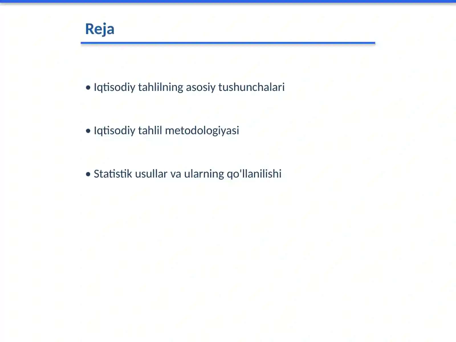 IQTISODIY TAHLILNING METODI VA UNDA QO‘LLANILADIGAN USULLAR 2