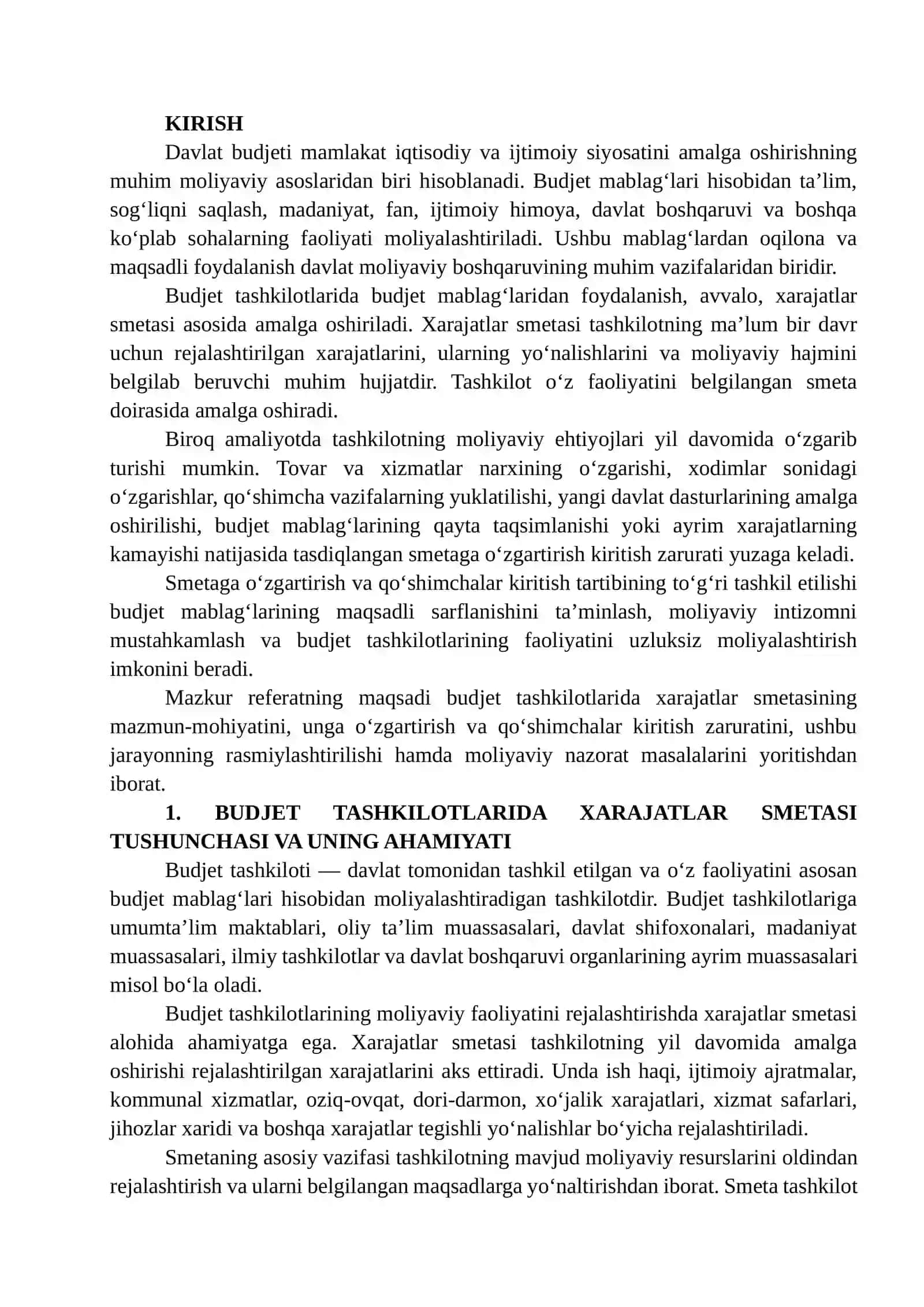 BUDJET TASHKILOTLARIDA SMETAGA O‘ZGARTIRISH VA QO‘SHIMCHALAR KIRITISH TARTIBI 2