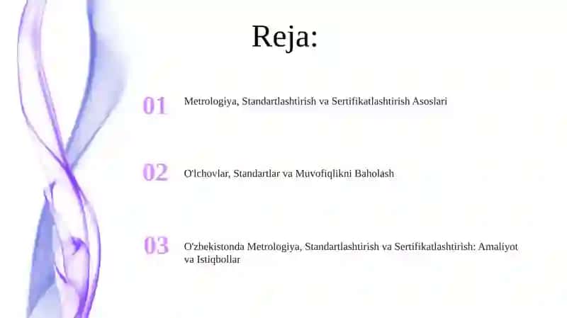 Metrologiya, Standartlashtirish va Sertifikatlashtirish Asoslari 2