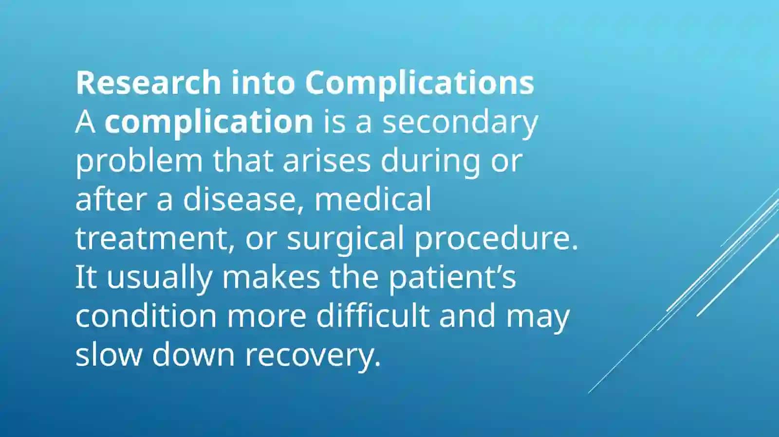 Research into complication 2