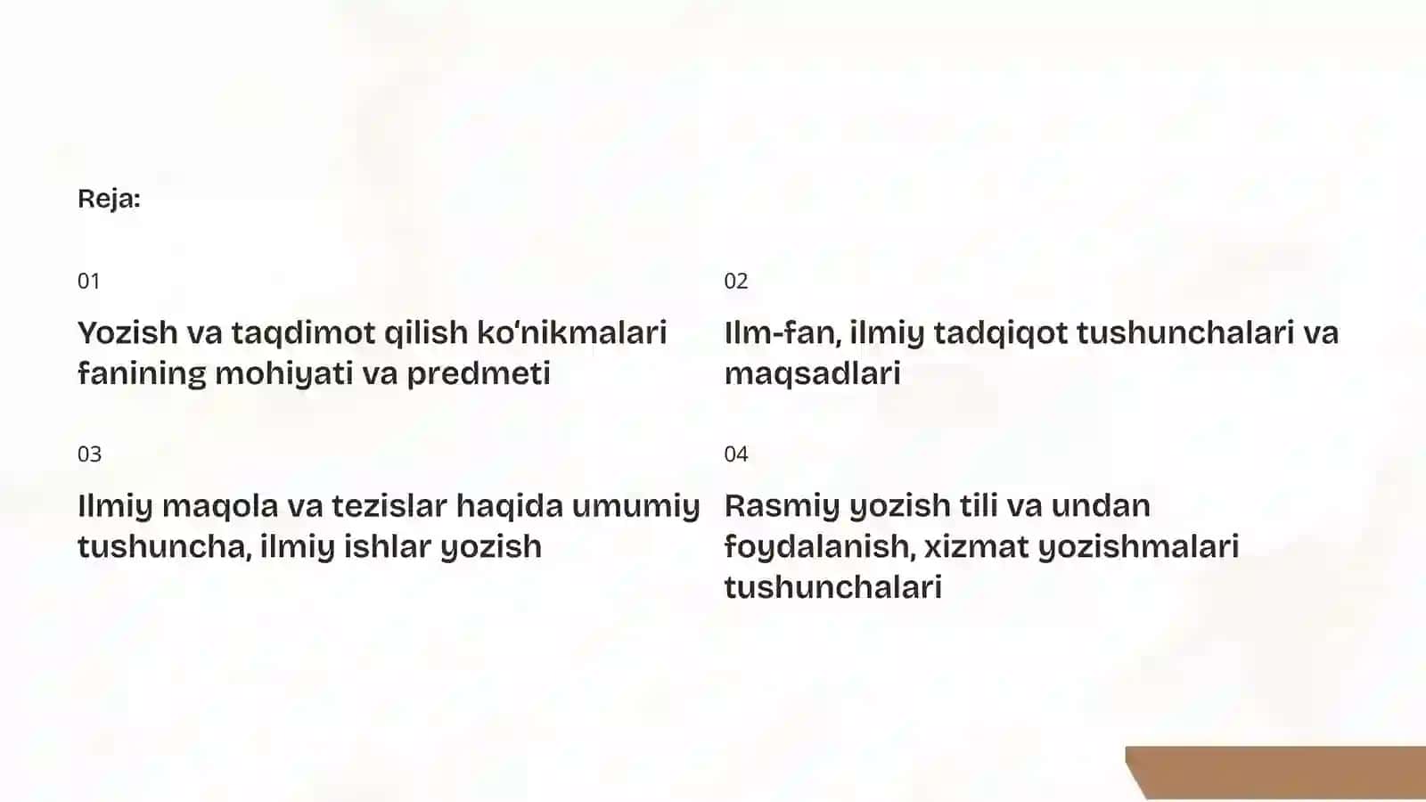 Akademik yozuvning asosiy tushunchalari va tamoyillari 2