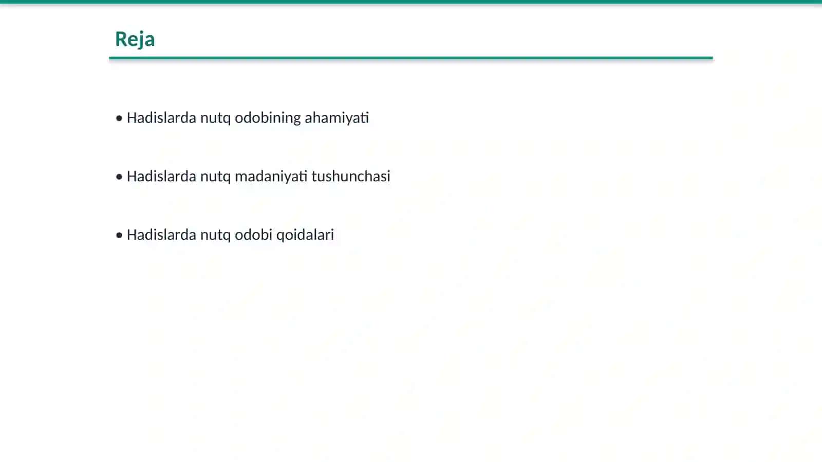 Hadislarda nutq odobi masalasi 2