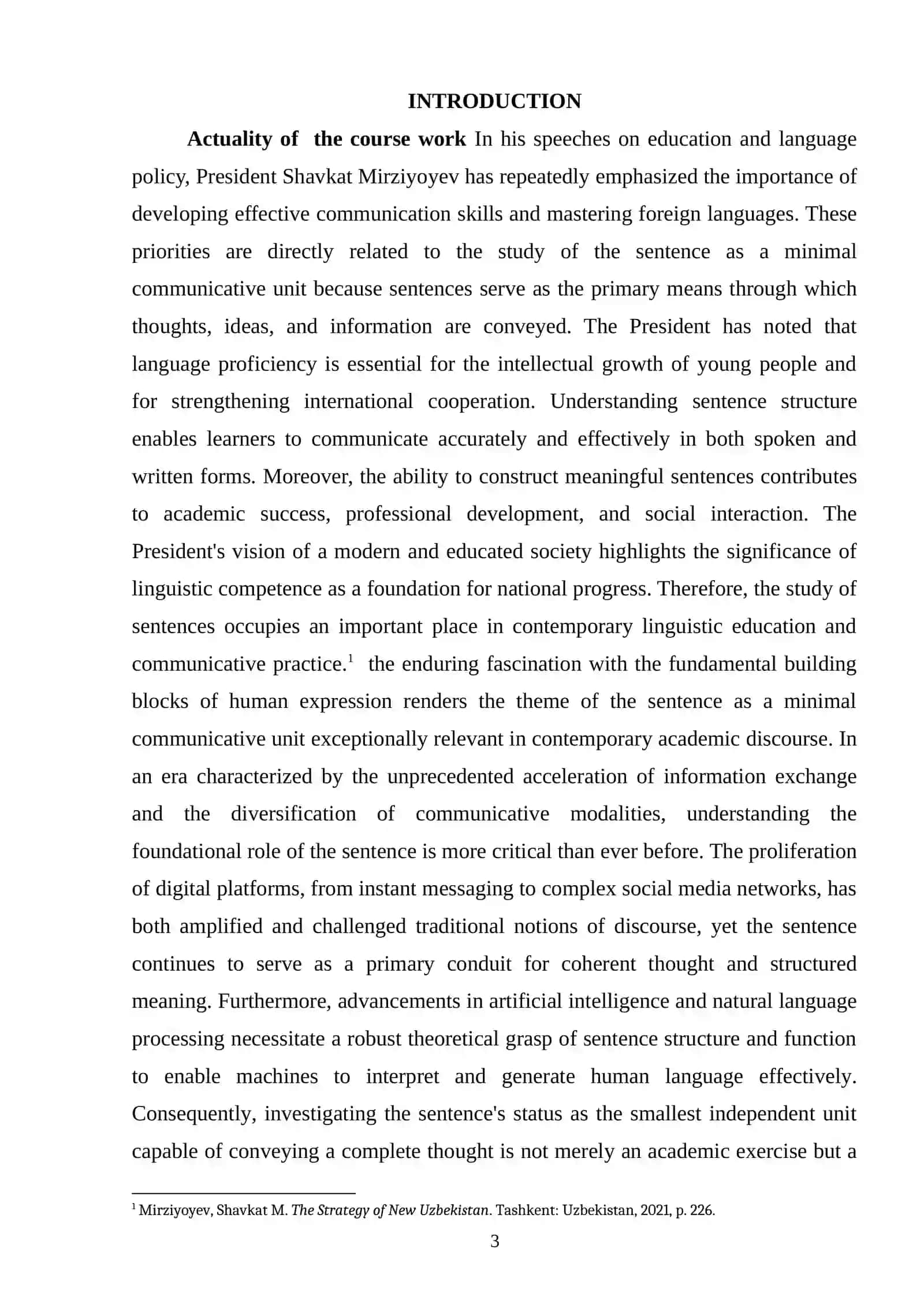 The Sentences as a Minimal Communicative Unit 2