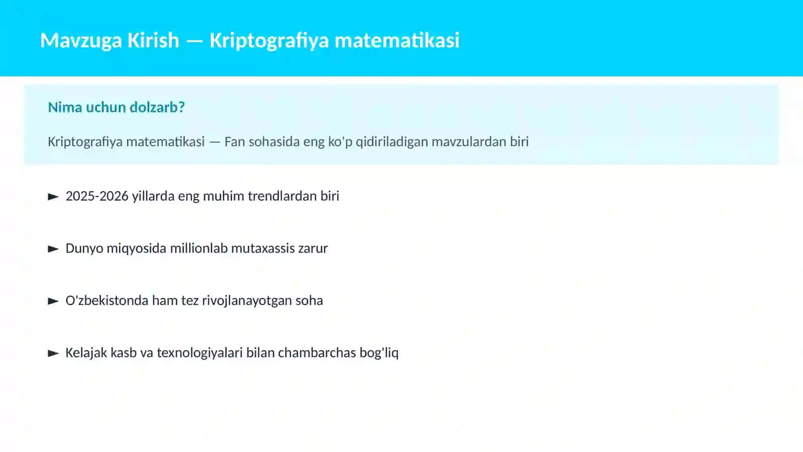 Kriptografiya matematikasi 2