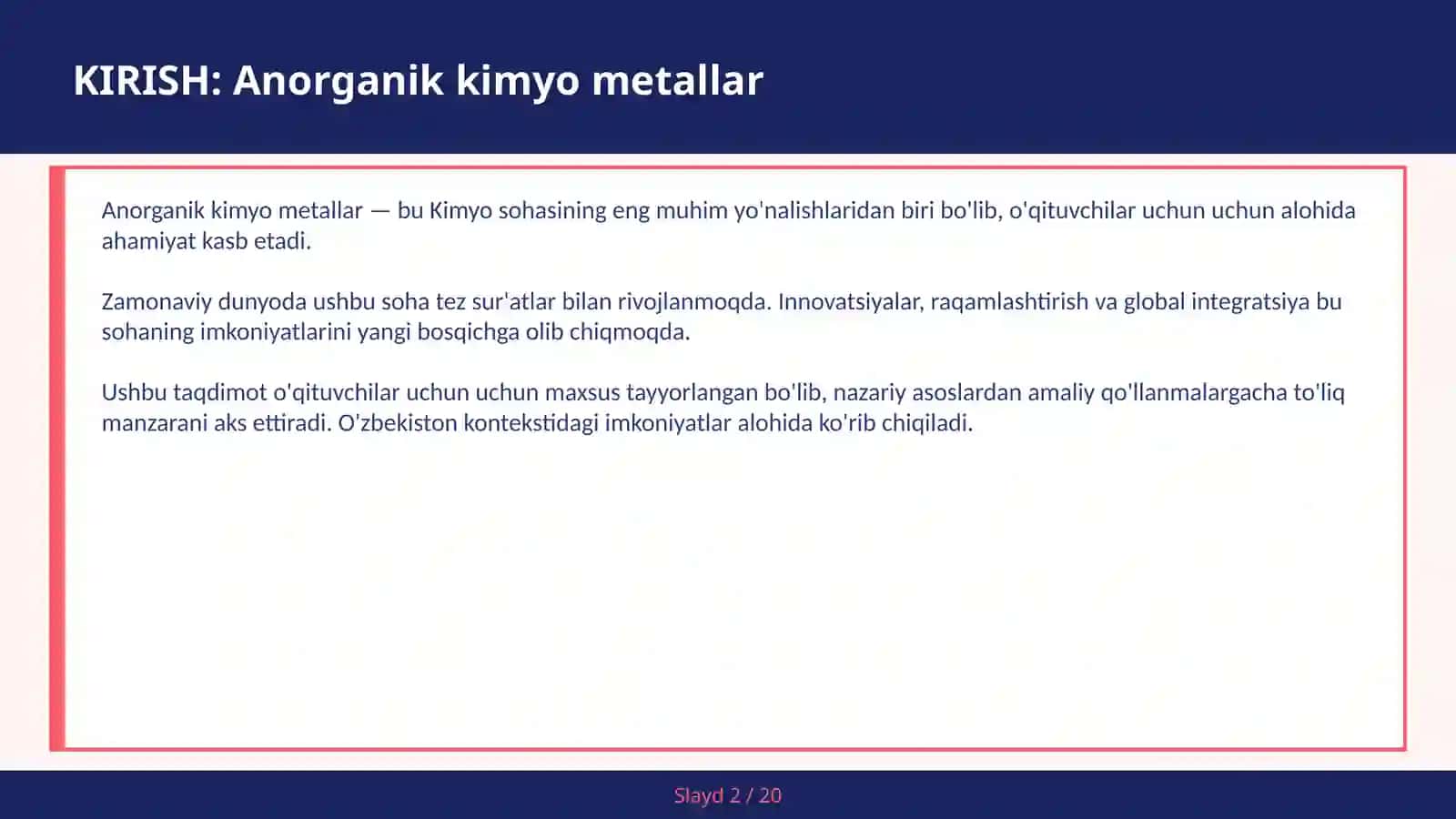 ANORGANIK KIMYO METALLAR 2