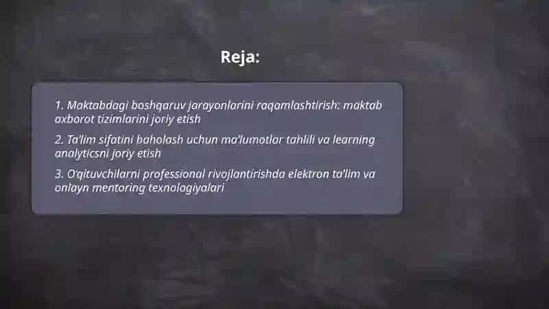 Ta’lim jarayonlarini raqamlashtirish 2