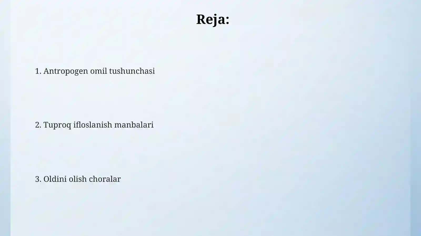 Hududlarda Tuproq ifloslanishiga Antropogen omilning ta'siri 2