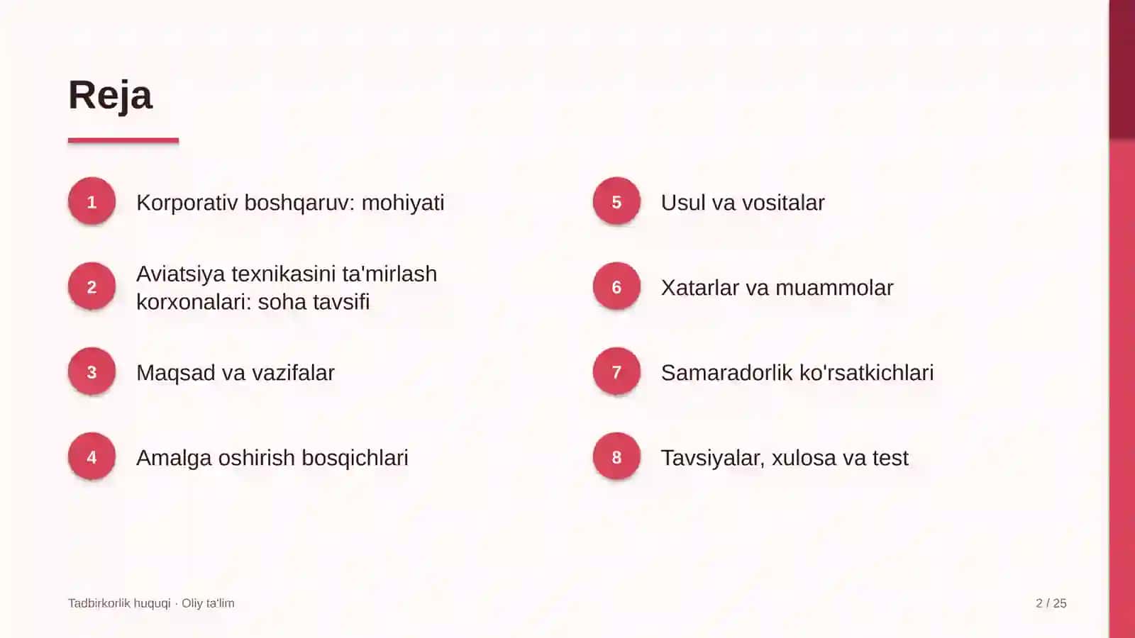 aviatsiya texnikasini ta'mirlash korxonalarida korporativ boshqaruv 7907 2