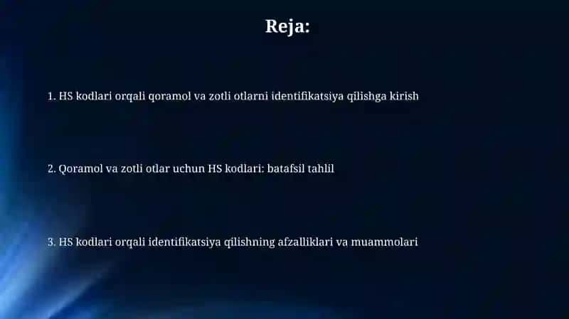 Korumol va zotdor otlarning tif tn kodi boʻyicha identifikatsiyalash 2