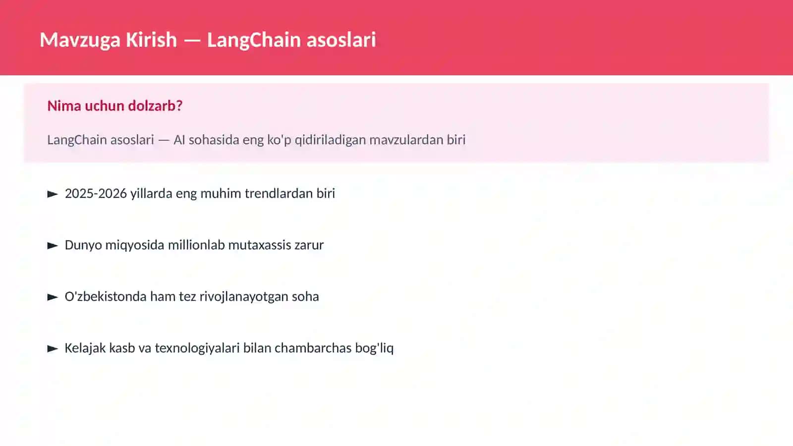LangChain asoslari 2