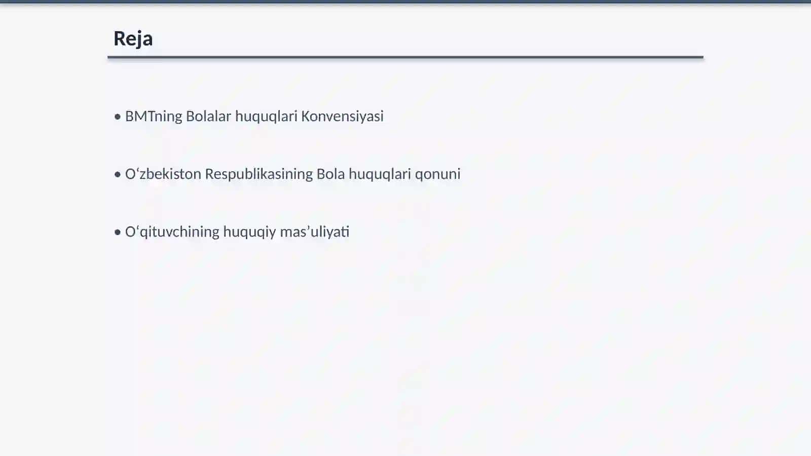 Bolalar huquqlari va uni himoya qilishda oʻqtuvchuning maʼsuliyati 2