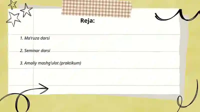 Ma'ruza darsi 2