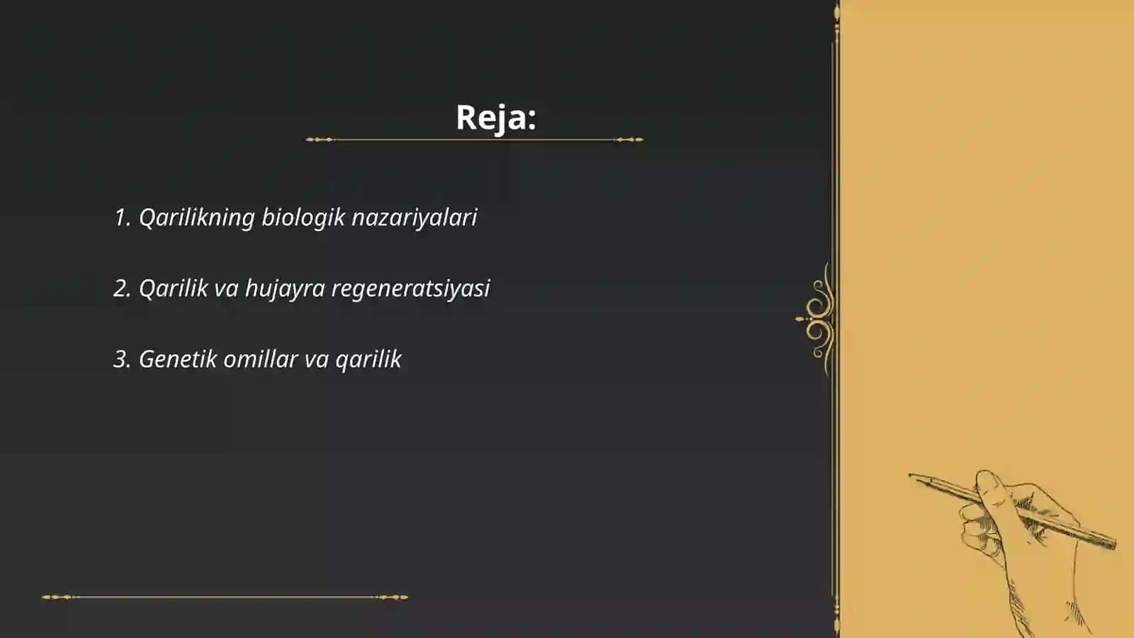 Qarilik nazariyalari.Gomeostaz.Transplantatsiya.Regeneratsiya turlari 2