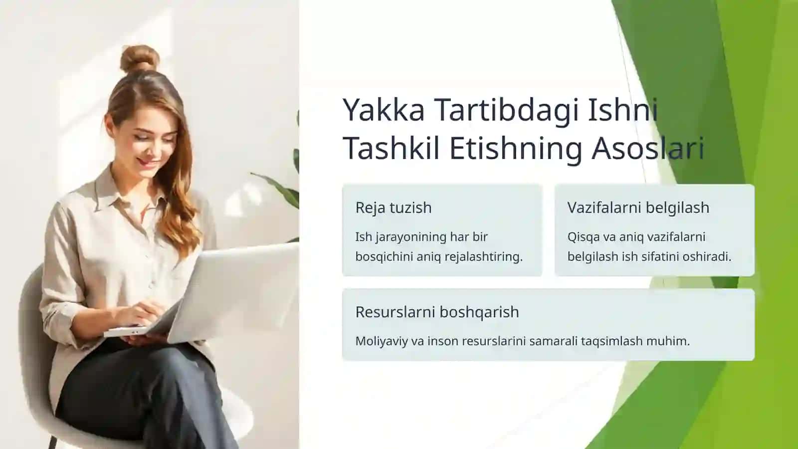 Yakka Tartibdagi Tadbirlik va Hamkorlikni Tashkil Etish 2