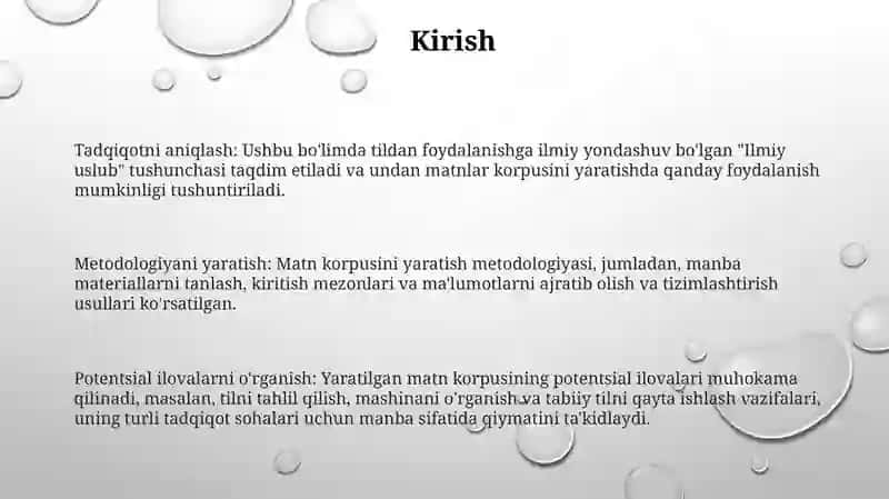 Ilmiy Uslubga Doir Materiallardan Foydalanib Matnlar Korpusini Yaratish 2