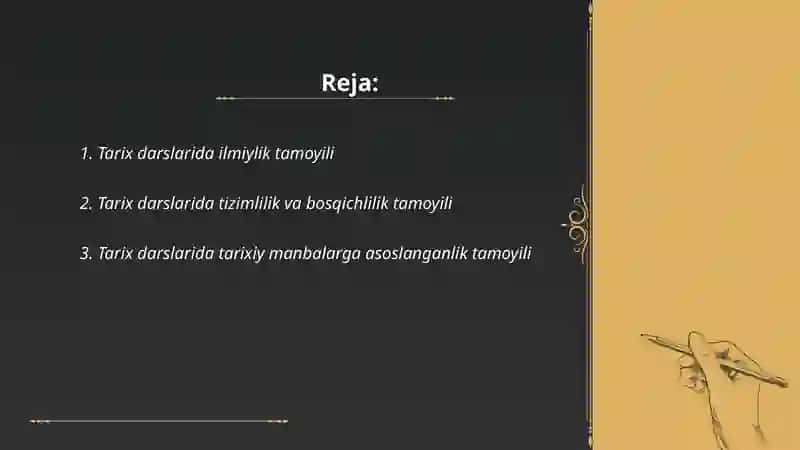 Tarix darslarida pedagogik tamoyillar 2