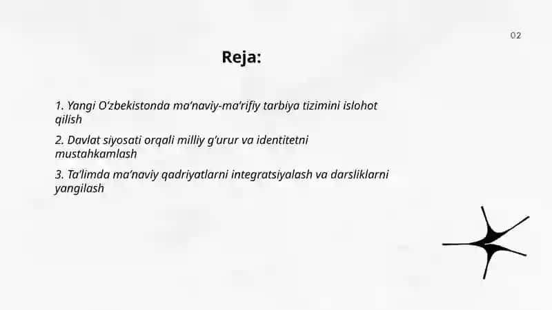 Yangi Oʻzbekistonda amalga oshirilayotgan maʼnaviy oʻzgarishlar 2
