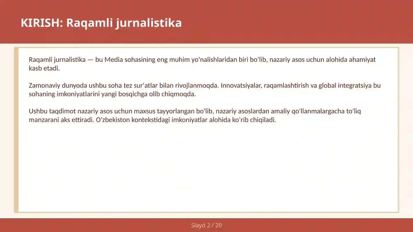 Raqamli jurnalistika 2