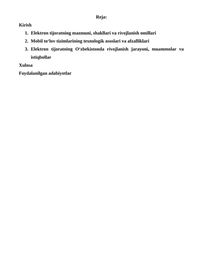 Elektron tijorat va mobil tulov tizimlari 2
