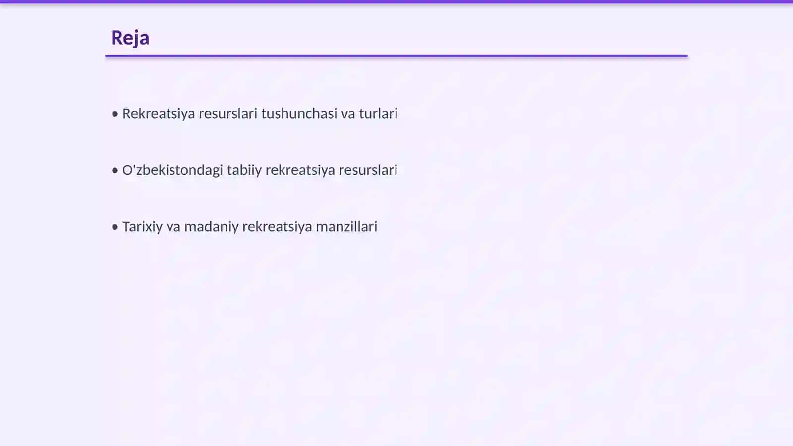 O'zbekistonda rekreatsiya resurslarining rivojlanishi 2