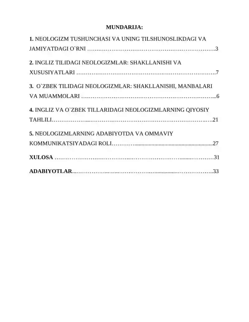 INGLIZ VA O`ZBEK TILLARIDA NEOLOGIZMLAR 2